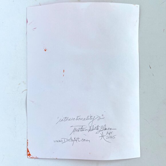 Intersectionality 2 Original Abstract Acrylic Painting 11x14in Mat Frame Ready - Picture 8 of 8